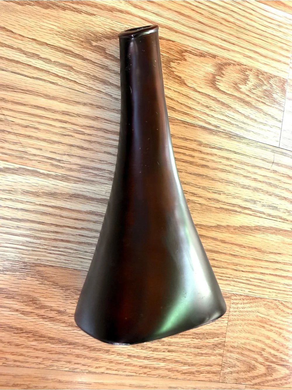 Japanese Ikebana Bronze Horn Vase